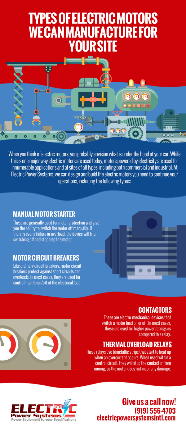 Types of Electric Motors We Can Manufacture for Your Site